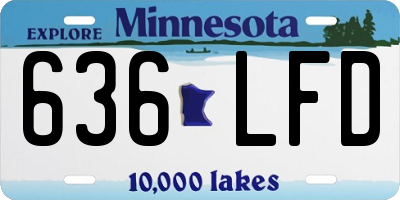 MN license plate 636LFD