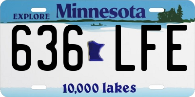 MN license plate 636LFE