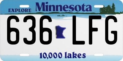 MN license plate 636LFG