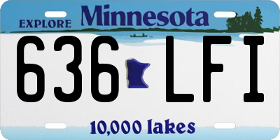 MN license plate 636LFI