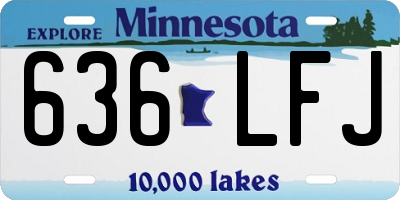 MN license plate 636LFJ