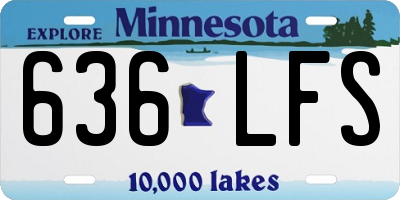 MN license plate 636LFS
