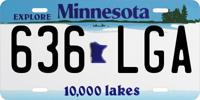 MN license plate 636LGA