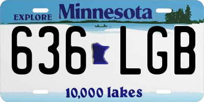 MN license plate 636LGB