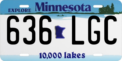 MN license plate 636LGC