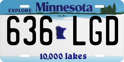 MN license plate 636LGD