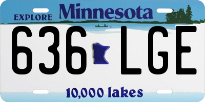 MN license plate 636LGE