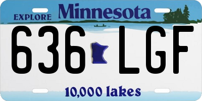 MN license plate 636LGF