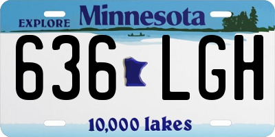 MN license plate 636LGH