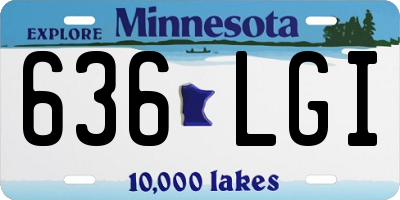 MN license plate 636LGI