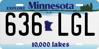 MN license plate 636LGL