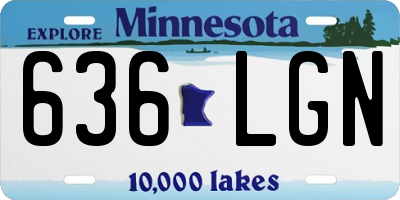 MN license plate 636LGN