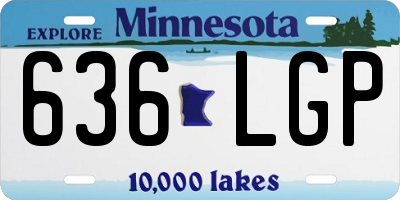 MN license plate 636LGP