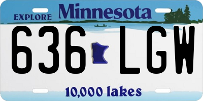 MN license plate 636LGW