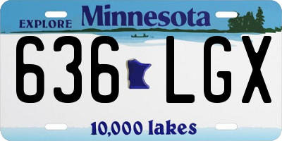 MN license plate 636LGX