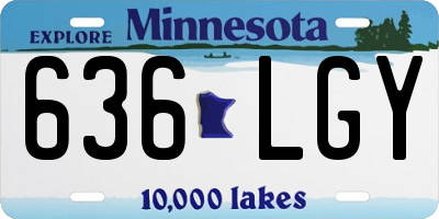 MN license plate 636LGY