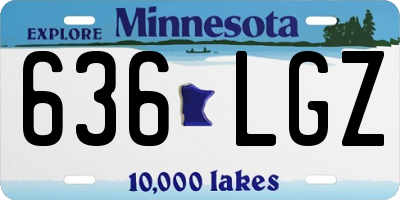 MN license plate 636LGZ