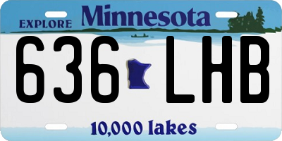 MN license plate 636LHB