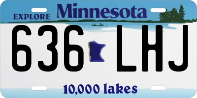 MN license plate 636LHJ