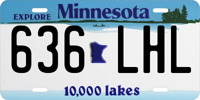 MN license plate 636LHL