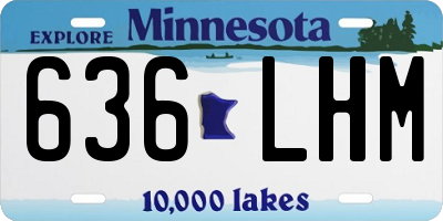 MN license plate 636LHM