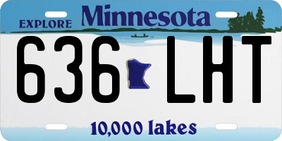 MN license plate 636LHT