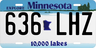 MN license plate 636LHZ