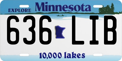 MN license plate 636LIB