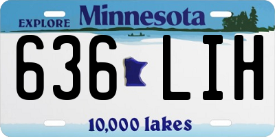 MN license plate 636LIH