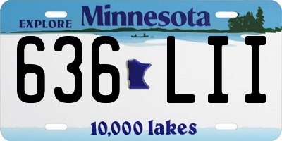 MN license plate 636LII