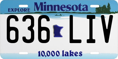 MN license plate 636LIV