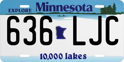 MN license plate 636LJC