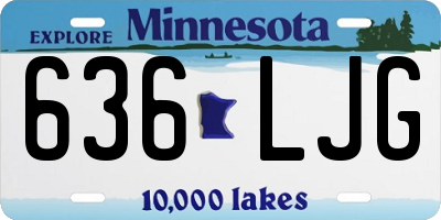 MN license plate 636LJG