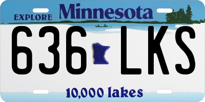 MN license plate 636LKS