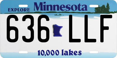 MN license plate 636LLF