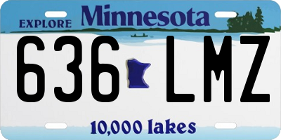 MN license plate 636LMZ