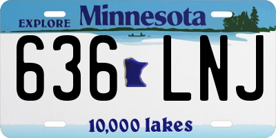 MN license plate 636LNJ