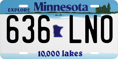 MN license plate 636LNO