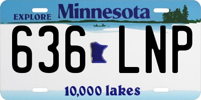 MN license plate 636LNP