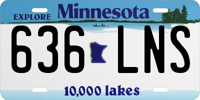 MN license plate 636LNS