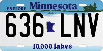 MN license plate 636LNV