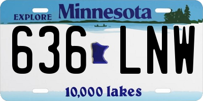MN license plate 636LNW