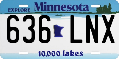 MN license plate 636LNX