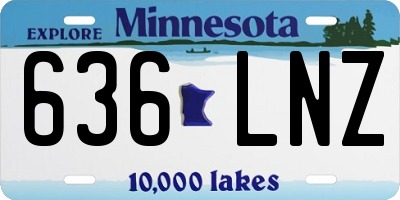 MN license plate 636LNZ