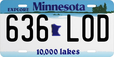MN license plate 636LOD