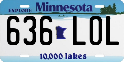 MN license plate 636LOL
