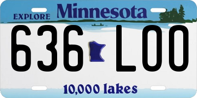 MN license plate 636LOO
