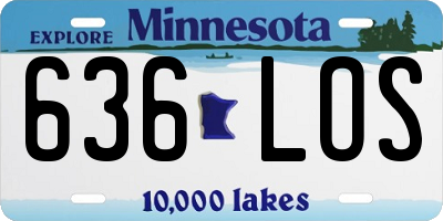MN license plate 636LOS