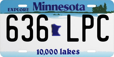 MN license plate 636LPC