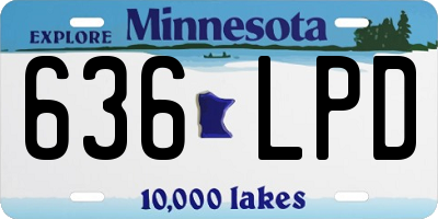 MN license plate 636LPD